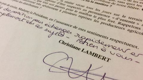 La lettre de Christiane Lambert a été adressée à Isabelle De Silva, présidente de l’Autorité de la concurrence. La lettre de Christiane Lambert a été adressée à Isabelle De Silva, présidente de l’Autorité de la concurrence.